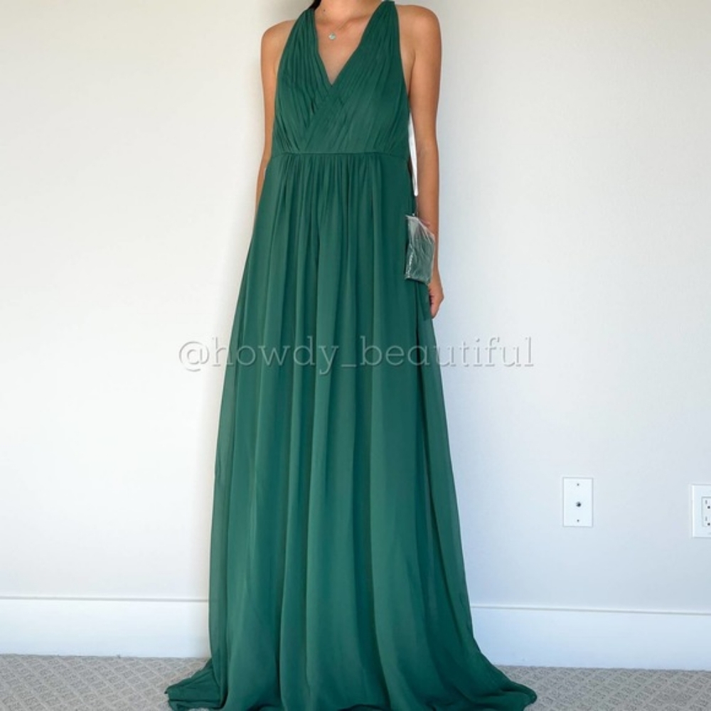 Azazie Athena Dark Green Maternity Bridesmaids Dress